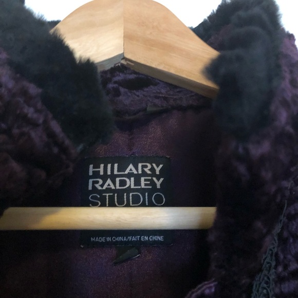 Hilary Radley Deep Purple Coat, Size 6 - Picture 5 of 6